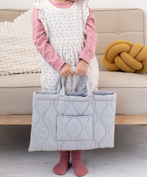 VitaFelice（ヴィータフェリーチェ）の「入園入学3点セット 入学準備 レッスンバッグ（トートバッグ・キッズ・ライトグレー/ライトパープル/ブラック/ブルー・FREE）」の3枚目の写真