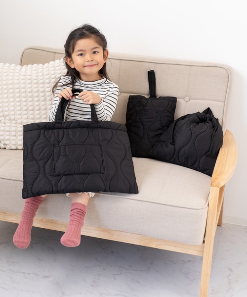 VitaFelice（ヴィータフェリーチェ）の「入園入学3点セット 入学準備 レッスンバッグ（トートバッグ・キッズ・ライトグレー/ライトパープル/ブラック/ブルー・FREE）」の2枚目の写真