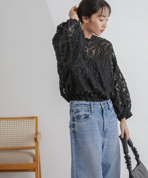 NANO universe(ナノユニバース)の「シアージャガードボリュームスリーブブラウス(シャツ/ブラウス・レディース・ブラック/イエロー・FREE)」の19枚目の写真