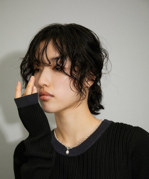 ADAM ET ROPE'（アダムエロペ）の「【WEB限定・サステナブル】3WAYバイカラーニットワンピース（ワンピース・レディース・ライトグリーン/ブラック系その他/ブラック系その他3/グレー・FREE）」の14枚目の写真