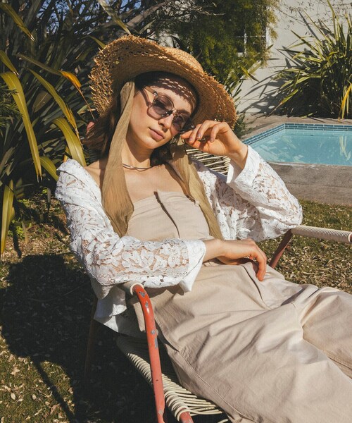 N.（N. Natural Beauty Basic）（エヌエヌナチュラルビューティーベーシック）の「◆ケミカルレースシャツ（シャツ/ブラウス・レディース・オフホワイト/ブラック・MEDIUM）」の3枚目の写真