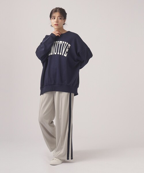 Cutie Blonde(キューティーブロンド)の「◆【セットアップ可】ライン入り トラックワイドパンツ(その他パンツ・レディース・グレー/ネイビー/ブラック・02/03/04)」の7枚目の写真
