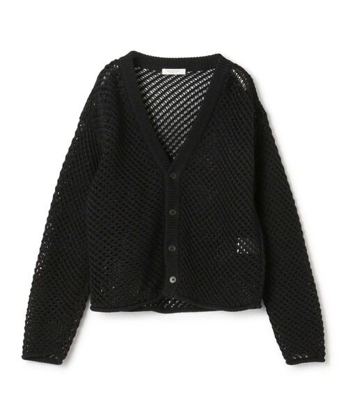 【24SS】 MACPHEE マカフィー メッシュコットン Vネックカーディガン MACPHEE（マカフィー）の「メッシュコットン Vネック