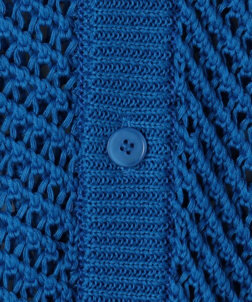 MACPHEE（マカフィー）の「メッシュコットン Vネックカーディガン