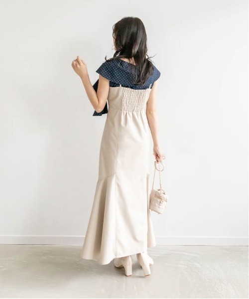 RANDA（ランダ）の「ハイウエストマーメイドキャミワンピース（ワンピース・レディース・ベージュ/グレー/ブラック・1/0）」の7枚目の写真