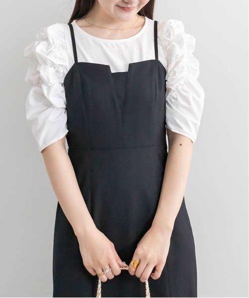 RANDA（ランダ）の「ハイウエストマーメイドキャミワンピース（ワンピース・レディース・ベージュ/グレー/ブラック・1/0）」の8枚目の写真