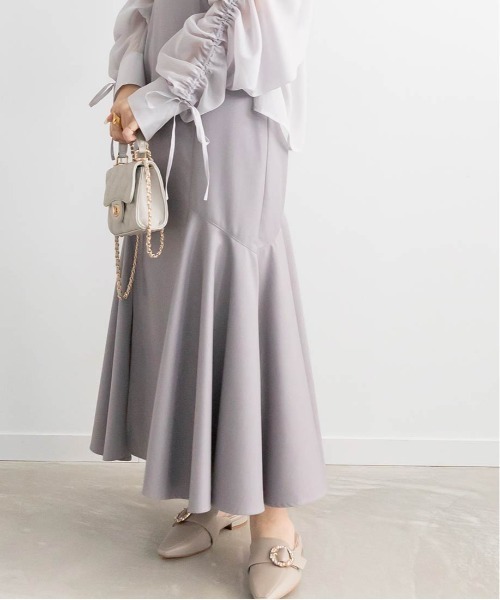 RANDA（ランダ）の「ハイウエストマーメイドキャミワンピース（ワンピース・レディース・ベージュ/グレー/ブラック・1/0）」の17枚目の写真