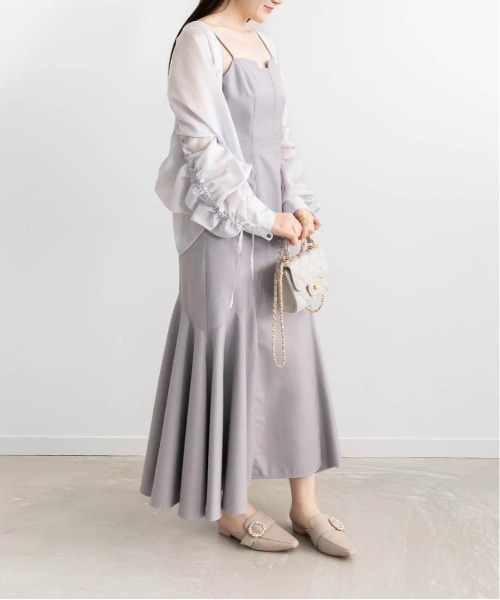 RANDA（ランダ）の「ハイウエストマーメイドキャミワンピース（ワンピース・レディース・ベージュ/グレー/ブラック・1/0）」の18枚目の写真