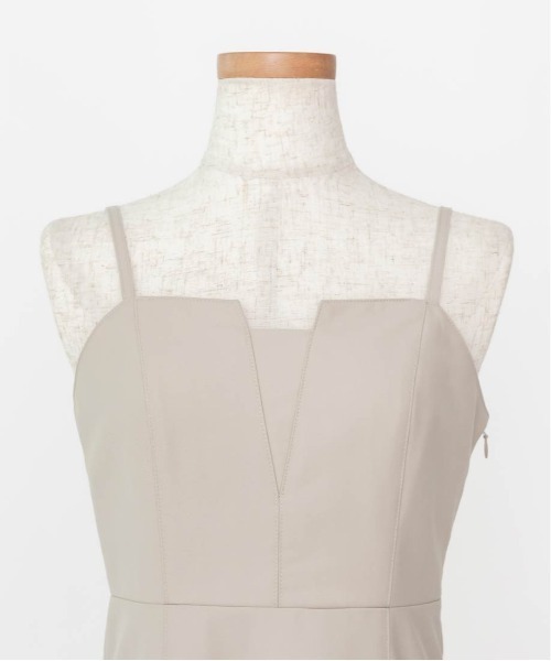 RANDA（ランダ）の「ハイウエストマーメイドキャミワンピース（ワンピース・レディース・ベージュ/グレー/ブラック・1/0）」の12枚目の写真