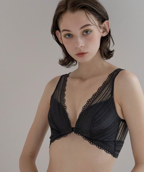 room306contemporary Pleats Design Tops新品 bijorie】ベストボディブラ フロントホック／Multiborder series