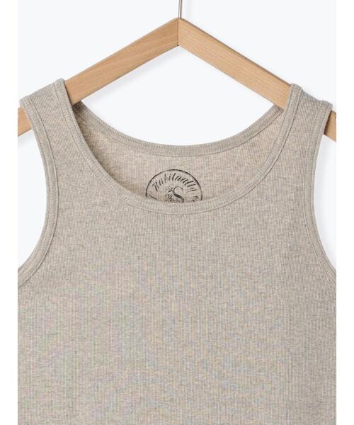 Samansa Mos2（サマンサ モスモス）の「テレコノースリーブカットソー（Tシャツ/カットソー・レディース・キナリ/チャコールグレー/ベージュ・F）」の8枚目の写真