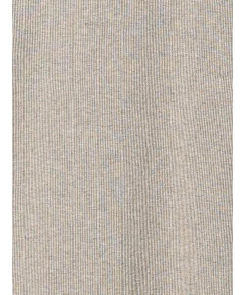 Samansa Mos2（サマンサ モスモス）の「テレコノースリーブカットソー（Tシャツ/カットソー・レディース・キナリ/チャコールグレー/ベージュ・F）」の5枚目の写真