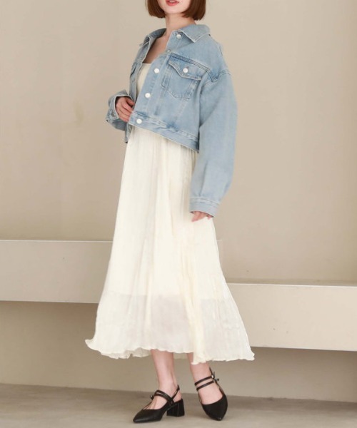 archives（アルシーヴ）の「リンクルシャイニーキャミワンピース（ワンピース・レディース・ブラック/アイボリー/ラベンダー/グレー・MEDIUM）」の21枚目の写真