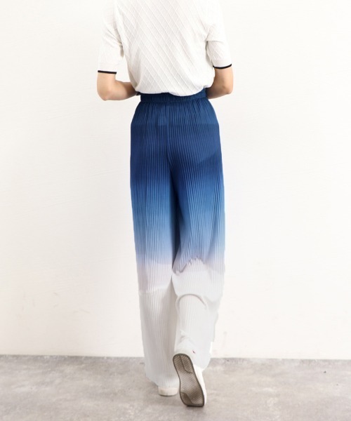 Miniministore(ミニミニストア)の「ワイドパンツ グラデーションパンツ 韓国(スラックス・レディース・ブラック/ブルー・FREE)」の18枚目の写真