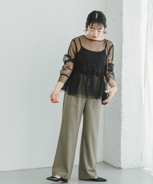 ITEMS URBANRESEARCH（アイテムズ アーバンリサーチ）の「チュールティアードプルオーバー（その他トップス・レディース・ブラック/モカ・FREE）」の7枚目の写真