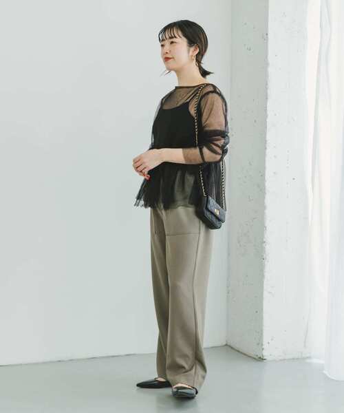 ITEMS URBANRESEARCH（アイテムズ アーバンリサーチ）の「チュールティアードプルオーバー（その他トップス・レディース・ブラック/モカ・FREE）」の8枚目の写真