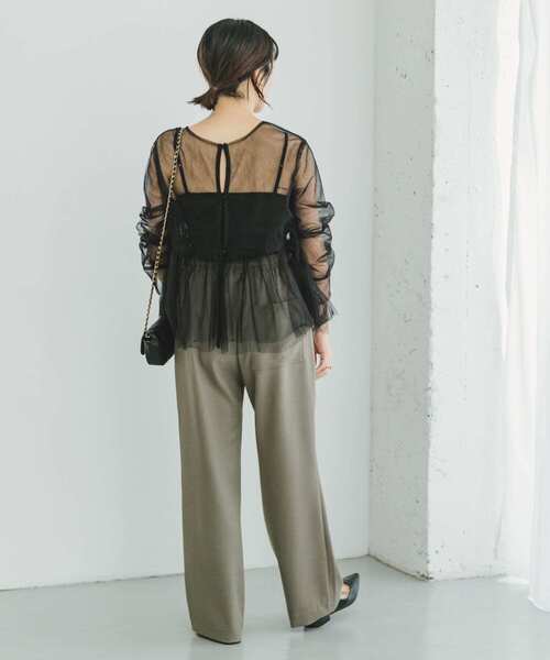 ITEMS URBANRESEARCH（アイテムズ アーバンリサーチ）の「チュールティアードプルオーバー（その他トップス・レディース・ブラック/モカ・FREE）」の9枚目の写真