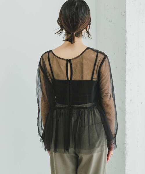 ITEMS URBANRESEARCH（アイテムズ アーバンリサーチ）の「チュールティアードプルオーバー（その他トップス・レディース・ブラック/モカ・FREE）」の15枚目の写真