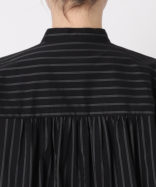 journal standard L'essage（ジャーナルスタンダードレサージュ）の「《追加2》ストライプ/デシンマキシティアードワンピース（ワンピース・レディース・ブラック系その他/ネイビー/イエロー・FREE）」の19枚目の写真