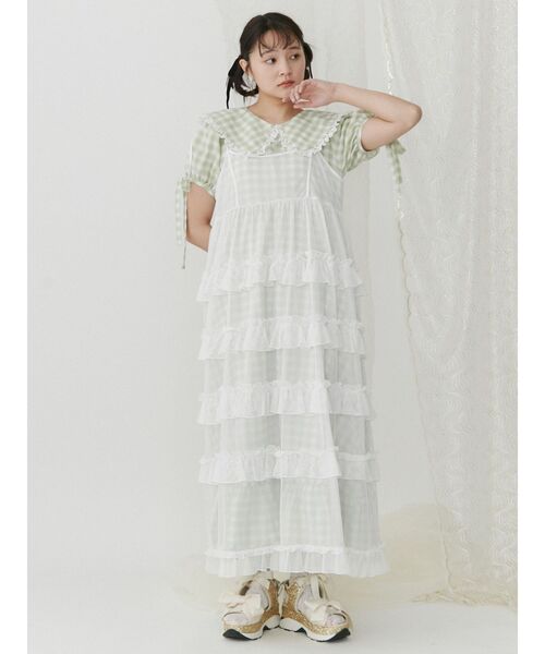 merry jenny メリージェニー フリル パーカー ワンピース 白 セール】stripe frillfrill ワンピース（ワンピース）｜merry
