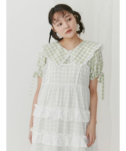 merry jenny（メリージェニー）の「メッシュフリルキャミワンピース