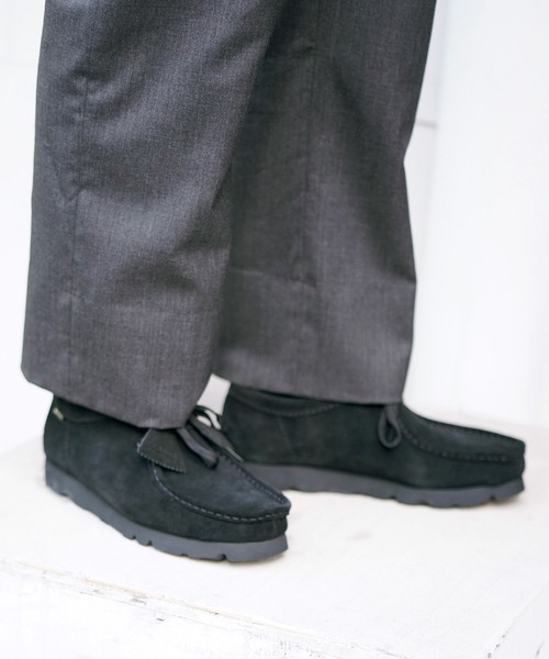 【牛丸】Clarks ブラック モカシン ゴアテックス Clarks Originals クラークス モカシン Wallabee GTX ワラビー