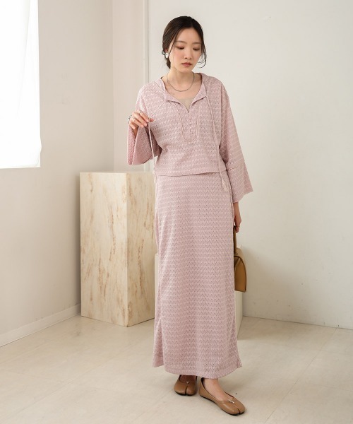 Bab（バブ）の「【セットアップ対応】エンブロイダリーレースカフタンブラウス（シャツ/ブラウス・レディース・ピンク/カーキ/アイボリー・FREE）」の21枚目の写真