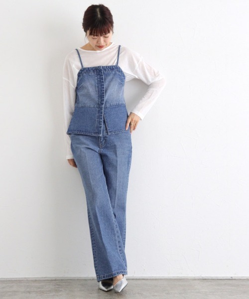 Pierrot（ピエロ）の「デニムビスチェ（ベスト・レディース・ブルー/サックスブルー・L/M）」の8枚目の写真