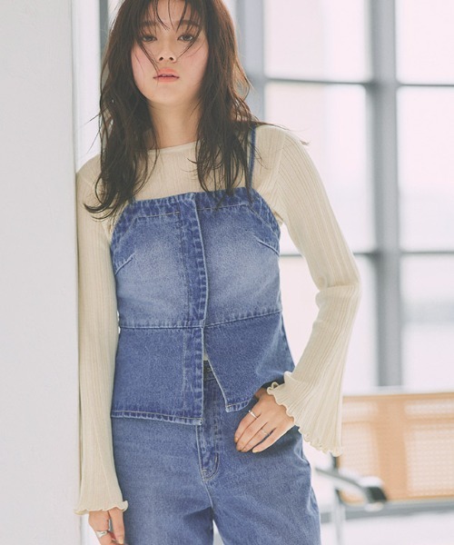 Pierrot（ピエロ）の「デニムビスチェ（ベスト・レディース・ブルー/サックスブルー・L/M）」の11枚目の写真