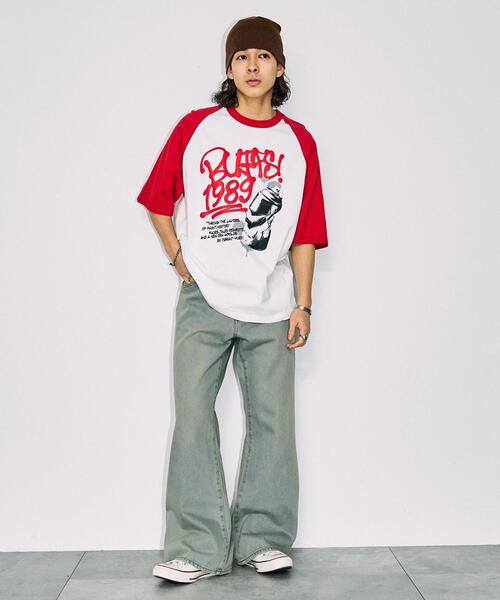 セール】WEGO/フォトグラフィックラグランBIGT（Tシャツ