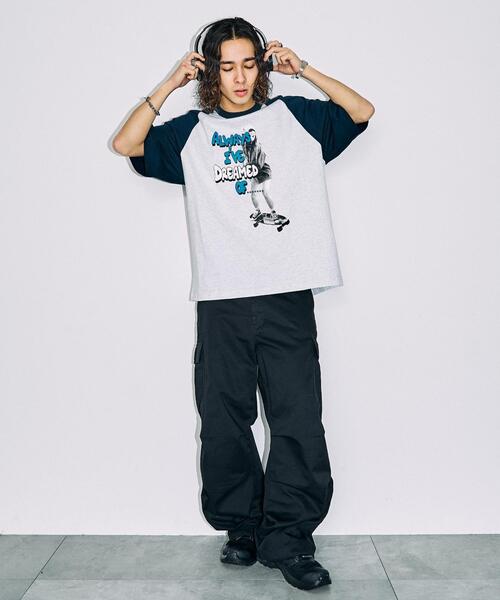 WEGO BOYNEXTDOOR ラグラングラフィックロングTシャツ 靴紐 WEGO BOYNEXTDOOR ラグラングラフィックロングTシャツ 靴紐