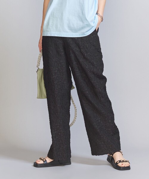 BEAUTY&YOUTH UNITED ARROWS（ビューティーアンドユースユナイテッドアローズ）の「カットジャカード バックゴムパンツ（その他パンツ・レディース・オレンジ/ブラック・S/M）」の2枚目の写真