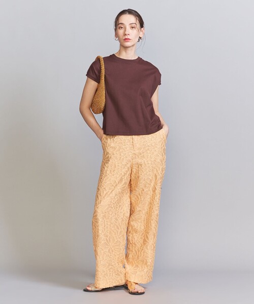 BEAUTY&YOUTH UNITED ARROWS（ビューティーアンドユースユナイテッドアローズ）の「カットジャカード バックゴムパンツ（その他パンツ・レディース・オレンジ/ブラック・S/M）」の10枚目の写真