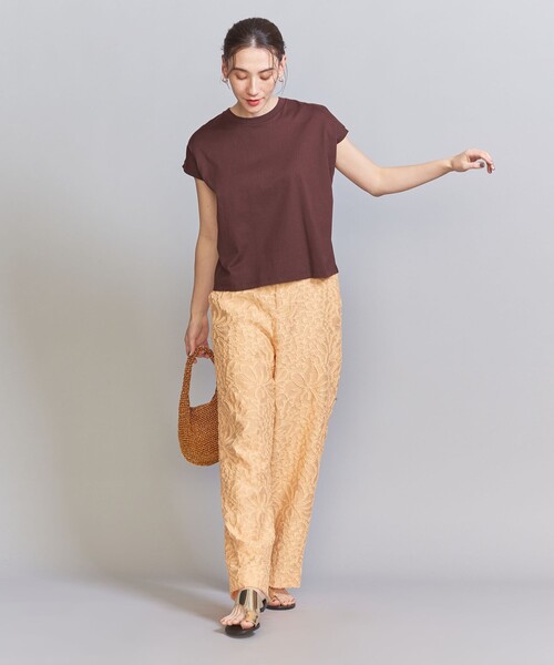 BEAUTY&YOUTH UNITED ARROWS（ビューティーアンドユースユナイテッドアローズ）の「カットジャカード バックゴムパンツ（その他パンツ・レディース・オレンジ/ブラック・S/M）」の11枚目の写真