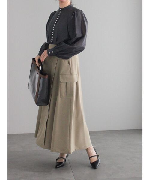 Te chichi（テチチ）の「フロントメニーボタンブラウス（シャツ/ブラウス・レディース・オフホワイト/チャコールグレー/イエロー・F）」の11枚目の写真