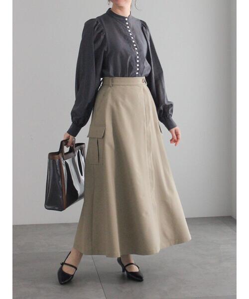 Te chichi（テチチ）の「フロントメニーボタンブラウス（シャツ/ブラウス・レディース・オフホワイト/チャコールグレー/イエロー・F）」の12枚目の写真