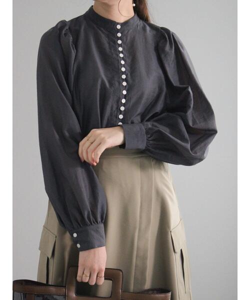 Te chichi（テチチ）の「フロントメニーボタンブラウス（シャツ/ブラウス・レディース・オフホワイト/チャコールグレー/イエロー・F）」の13枚目の写真