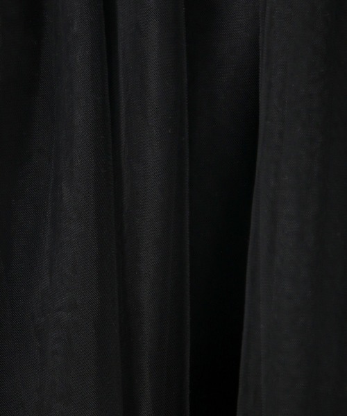 Heather（ヘザー）の「サッシュ付きチュールチュニックブラウス　111545（シャツ/ブラウス・レディース・ブラック/オフホワイト/グレー・FREE）」の6枚目の写真