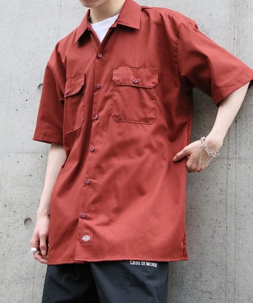 Dickies（ディッキーズ）の「【Dickies】SHIRTS SSFQ　半袖シャツ /1574（シャツ/ブラウス・メンズ・ダークグリーン/ブラック/レッド/ライトグレー/ベージュ/ネイビー/チャコールグレー・S/L/M/XXL/XL）」の7枚目の写真