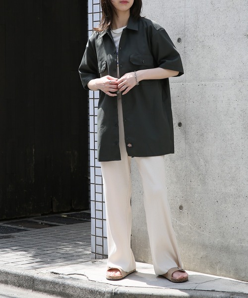 Dickies（ディッキーズ）の「【Dickies】SHIRTS SSFQ　半袖シャツ /1574（シャツ/ブラウス・メンズ・ダークグリーン/ブラック/レッド/ライトグレー/ベージュ/ネイビー/チャコールグレー・S/L/M/XXL/XL）」の8枚目の写真