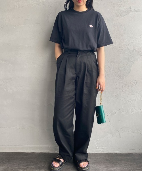 新品未使用⭐︎完売⭐︎DANTON ダントン　ショート丈　袖ワンポイント DANTON/ダントン] ワンポイントロゴ ショートスリーブTシャツ（T