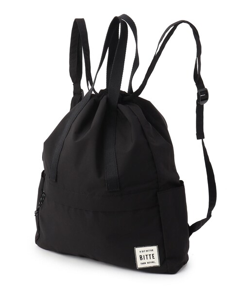 one'sterrace（ワンズテラス）の「◆HE BITTE 2WAYナップサック（その他・レディース・アイボリー系8/グリーン系その他6/イエロー系8/ブラック系8・99）」の2枚目の写真