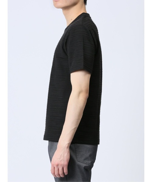 TAKA-Q(タカキュー)の「【綿混】タカキュー タックボーダー Vネック 半袖 Tシャツ(Tシャツ/カットソー・メンズ・ブラック/ホワイト/ネイビー・X-LARGE/LARGE/MEDIUM)」の7枚目の写真