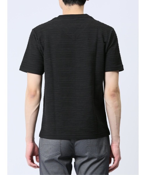 TAKA-Q(タカキュー)の「【綿混】タカキュー タックボーダー Vネック 半袖 Tシャツ(Tシャツ/カットソー・メンズ・ブラック/ホワイト/ネイビー・X-LARGE/LARGE/MEDIUM)」の8枚目の写真