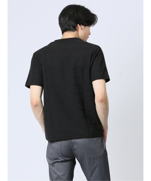 TAKA-Q(タカキュー)の「【綿混】タカキュー タックボーダー Vネック 半袖 Tシャツ(Tシャツ/カットソー・メンズ・ブラック/ホワイト/ネイビー・X-LARGE/LARGE/MEDIUM)」の13枚目の写真