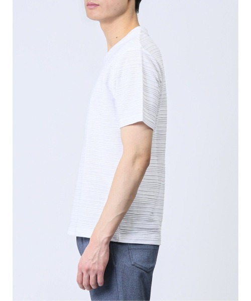 TAKA-Q(タカキュー)の「【綿混】タカキュー タックボーダー Vネック 半袖 Tシャツ(Tシャツ/カットソー・メンズ・ブラック/ホワイト/ネイビー・X-LARGE/LARGE/MEDIUM)」の18枚目の写真