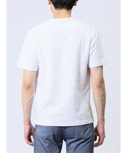 TAKA-Q(タカキュー)の「【綿混】タカキュー タックボーダー Vネック 半袖 Tシャツ(Tシャツ/カットソー・メンズ・ブラック/ホワイト/ネイビー・X-LARGE/LARGE/MEDIUM)」の19枚目の写真