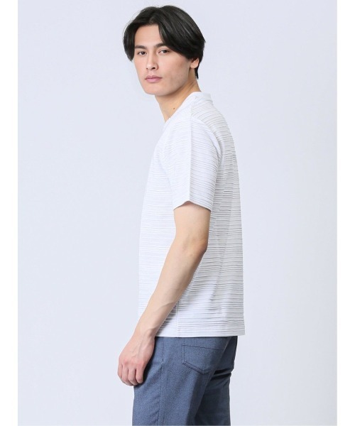 TAKA-Q(タカキュー)の「【綿混】タカキュー タックボーダー Vネック 半袖 Tシャツ(Tシャツ/カットソー・メンズ・ブラック/ホワイト/ネイビー・X-LARGE/LARGE/MEDIUM)」の22枚目の写真