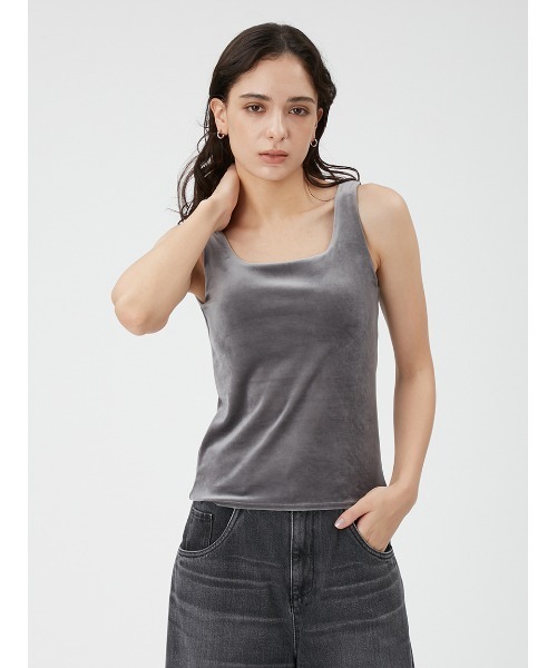 FRAY I.D(フレイアイディー)の「カップインベロアタンクトップ(タンクトップ・レディース・ベージュ/グレー/ブルー/キャメル・FREE)」の5枚目の写真