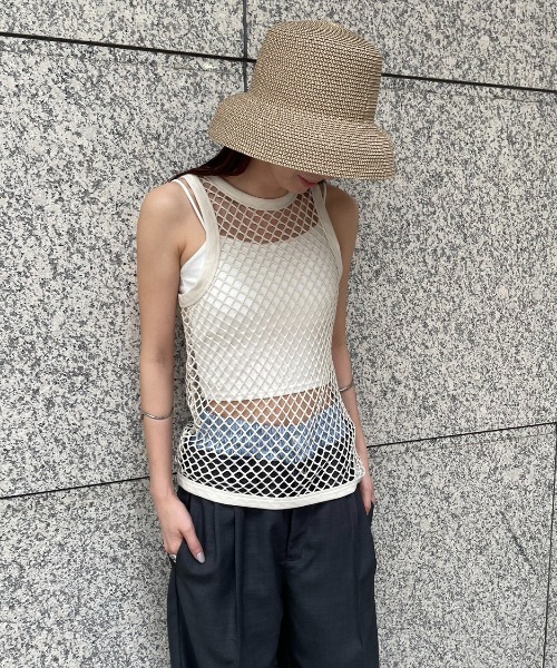 Acy メッシュ タンクトップ サイズ03 アイボリー 通販] Acy(エーシー) MESH TANK TOP V2 商品ページ – fazeone